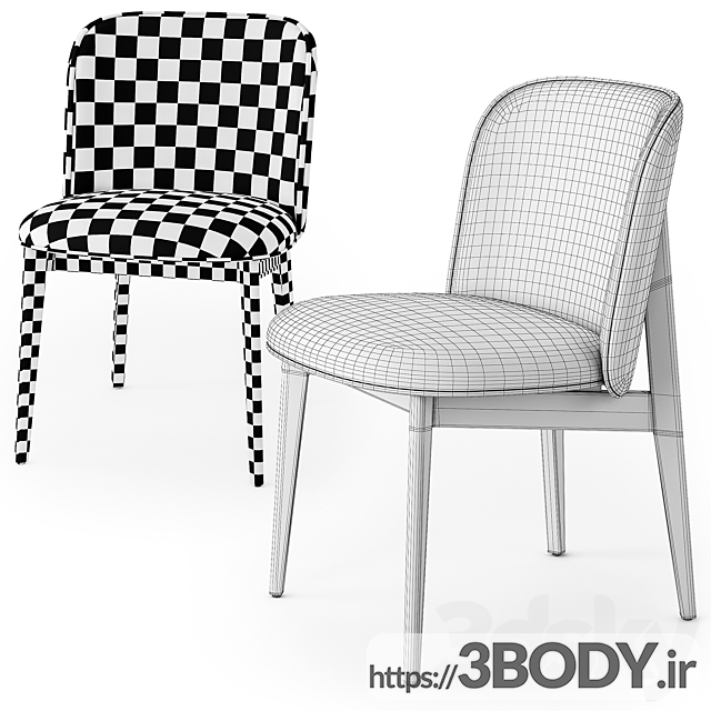 مدل سه بعدی صندلی مدرن عکس 7