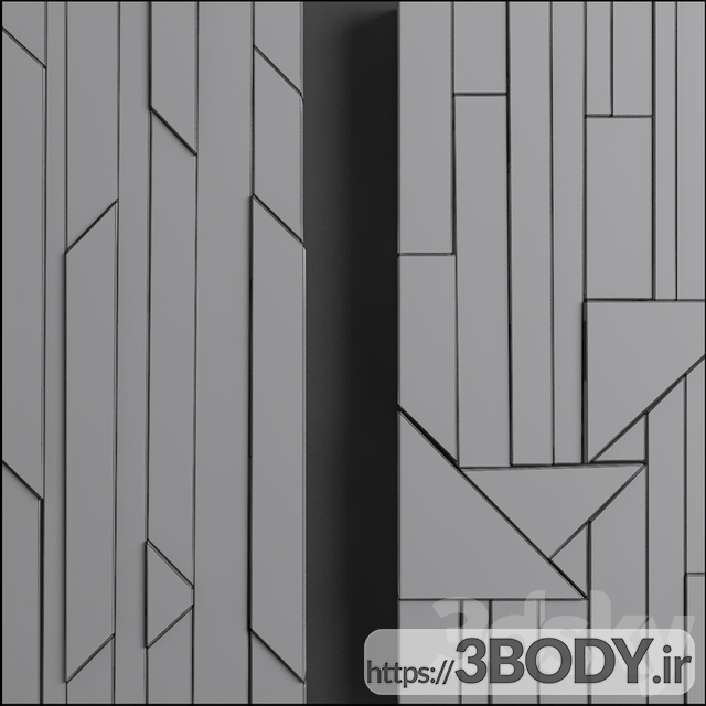مدل سه بعدی پنل چوبی هنری عکس 5