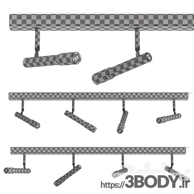 آبجکت سه بعدی چراغ هالوژن عکس 2