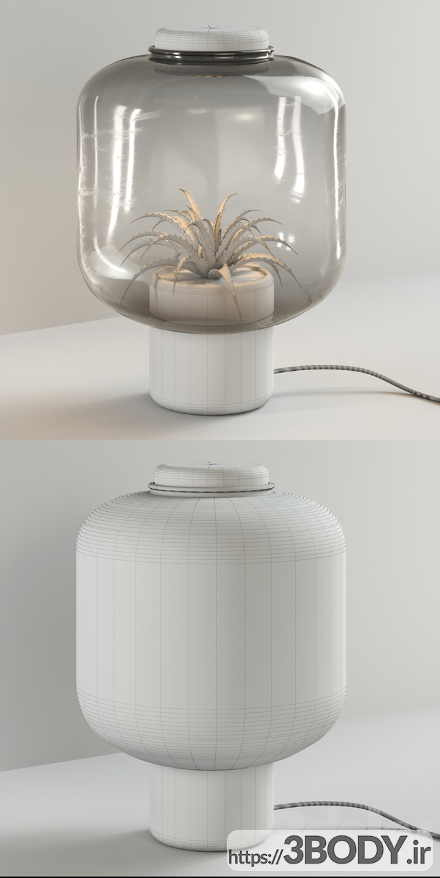 مدل سه بعدی چراغ رومیزی عکس 3