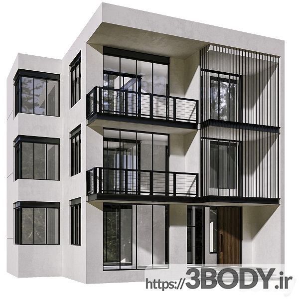 مدل سه بعدی ساختمان مسکونی عکس 5