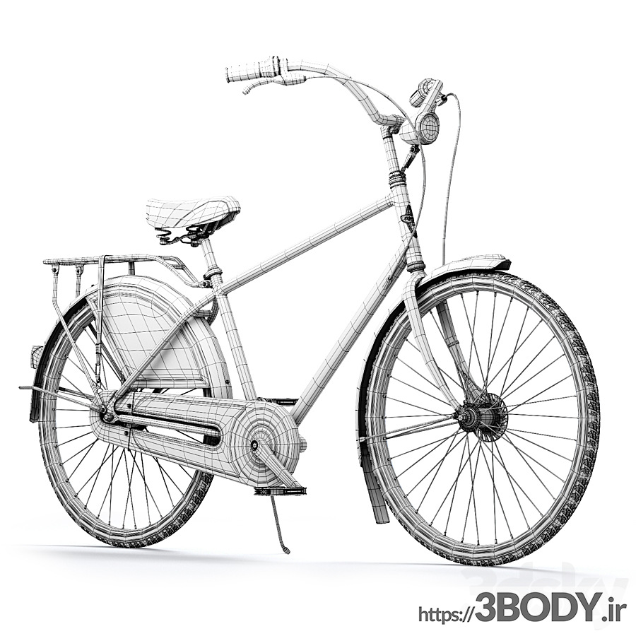 آبجکت سه بعدی دوچرخه کلاسیک عکس 2