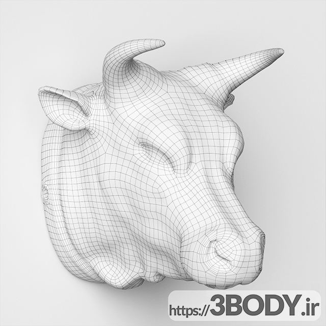 آبجکت سه بعدی مجسمه گاو عکس 2