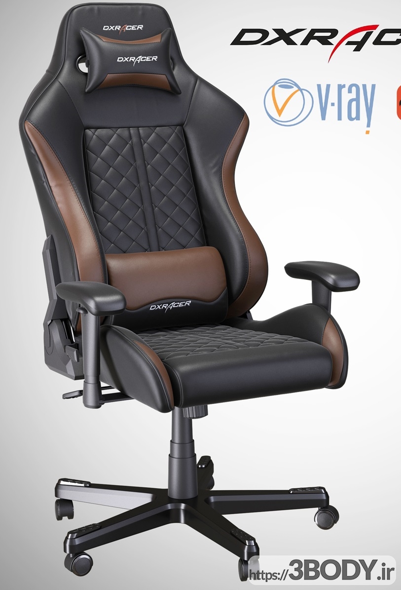 مدل سه بعدی   صندلی اداری عکس 1