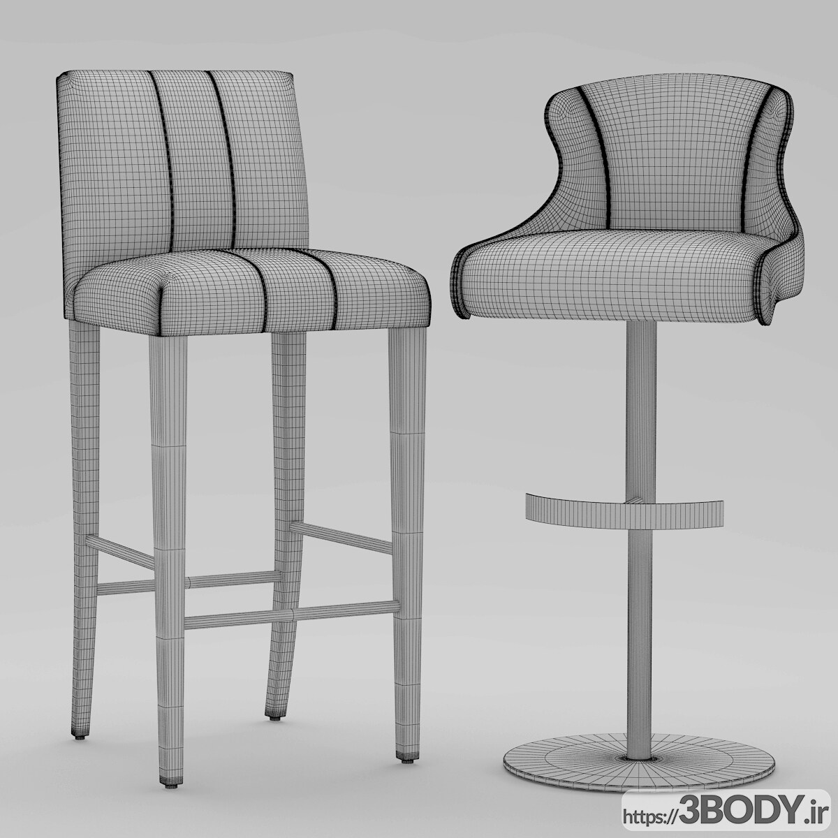 مدل سه بعدی صندلی عکس 3