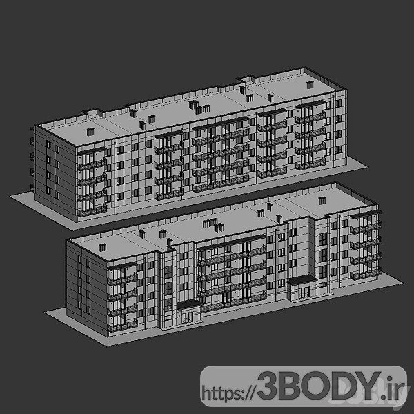 مدل سه بعدی خانه آپارتمانی عکس 6