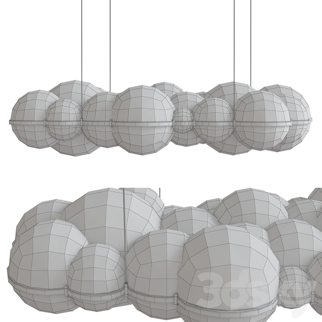 آبجکت سه بعدی لوستر سقفی توپی عکس 2