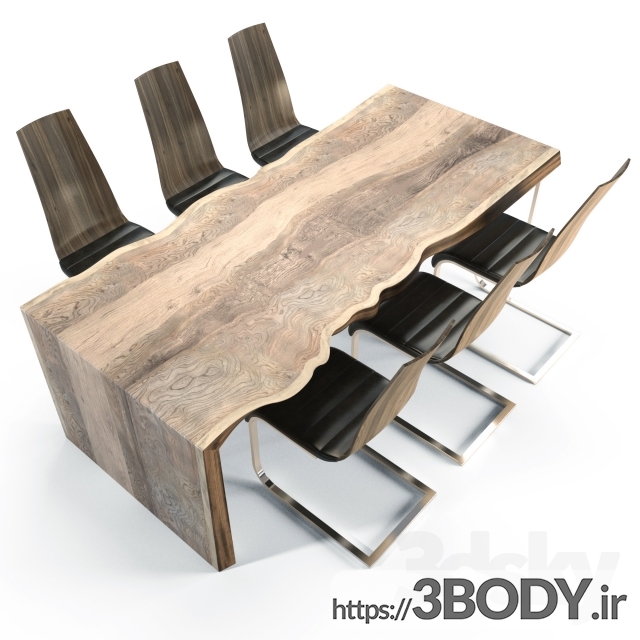 مدل سه بعدی   میز و صندلی عکس 1