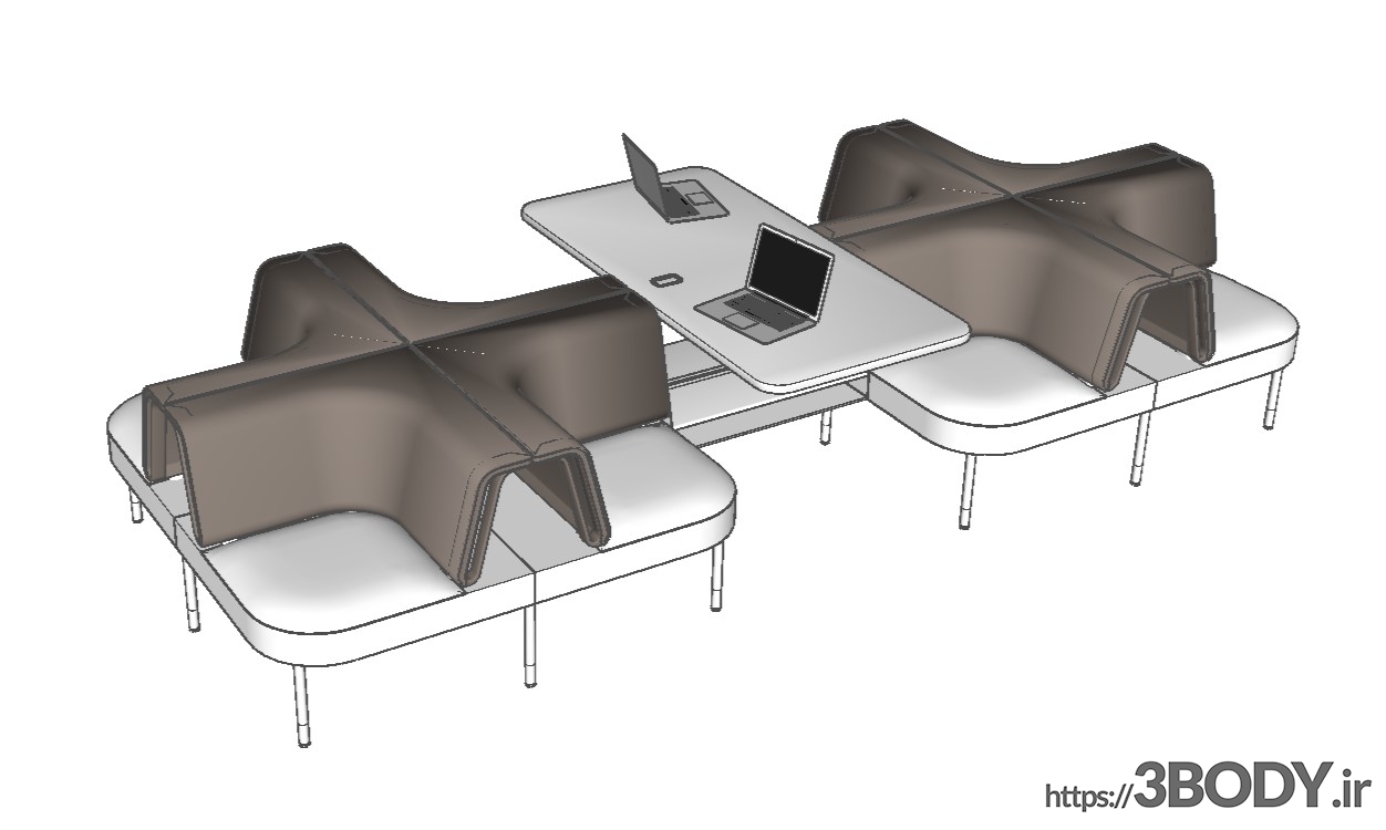 مدل سه بعدی اسکچاپ - میز کار عکس 1