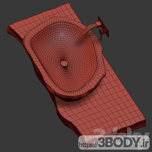 آبجکت سه بعدی سینک روشویی عکس 5