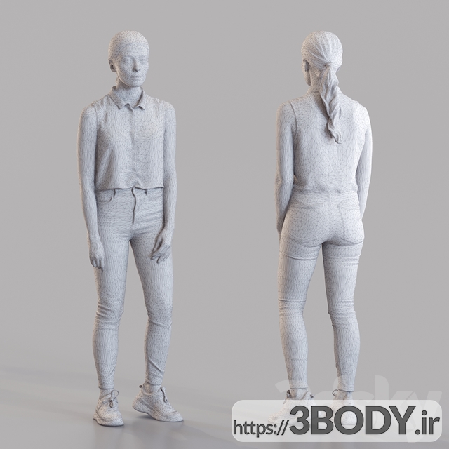 مدل سه بعدی زن عکس 3
