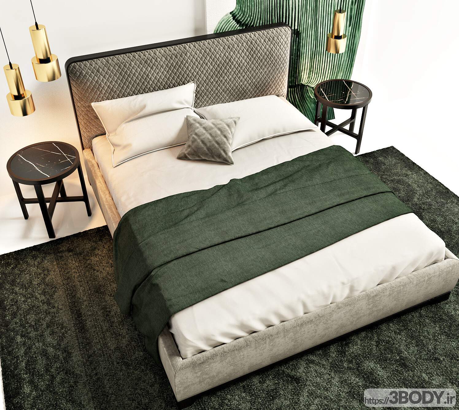 مدل سه بعدی تختخواب عکس 3