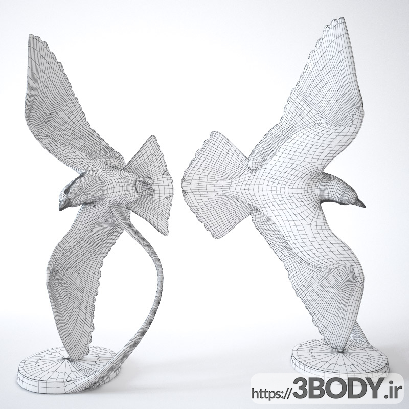 مدل سه بعدی مجسمه پرنده عکس 3