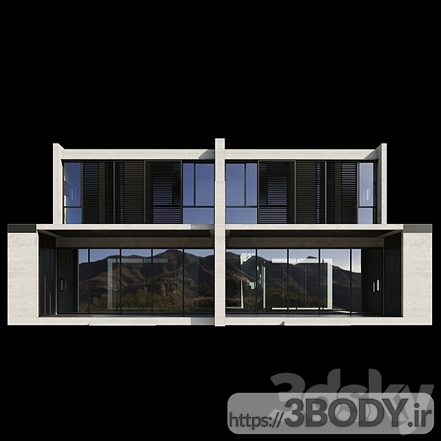 مدل سه بعدی خانه مدرن عکس 5