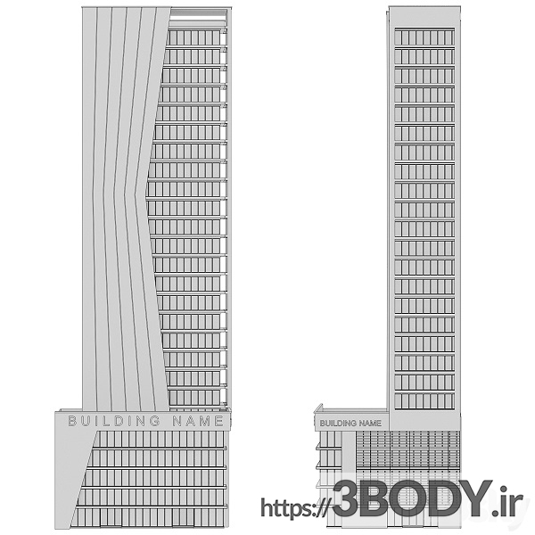 مدل سه بعدی ساختمان اداری مرتفع عکس 5