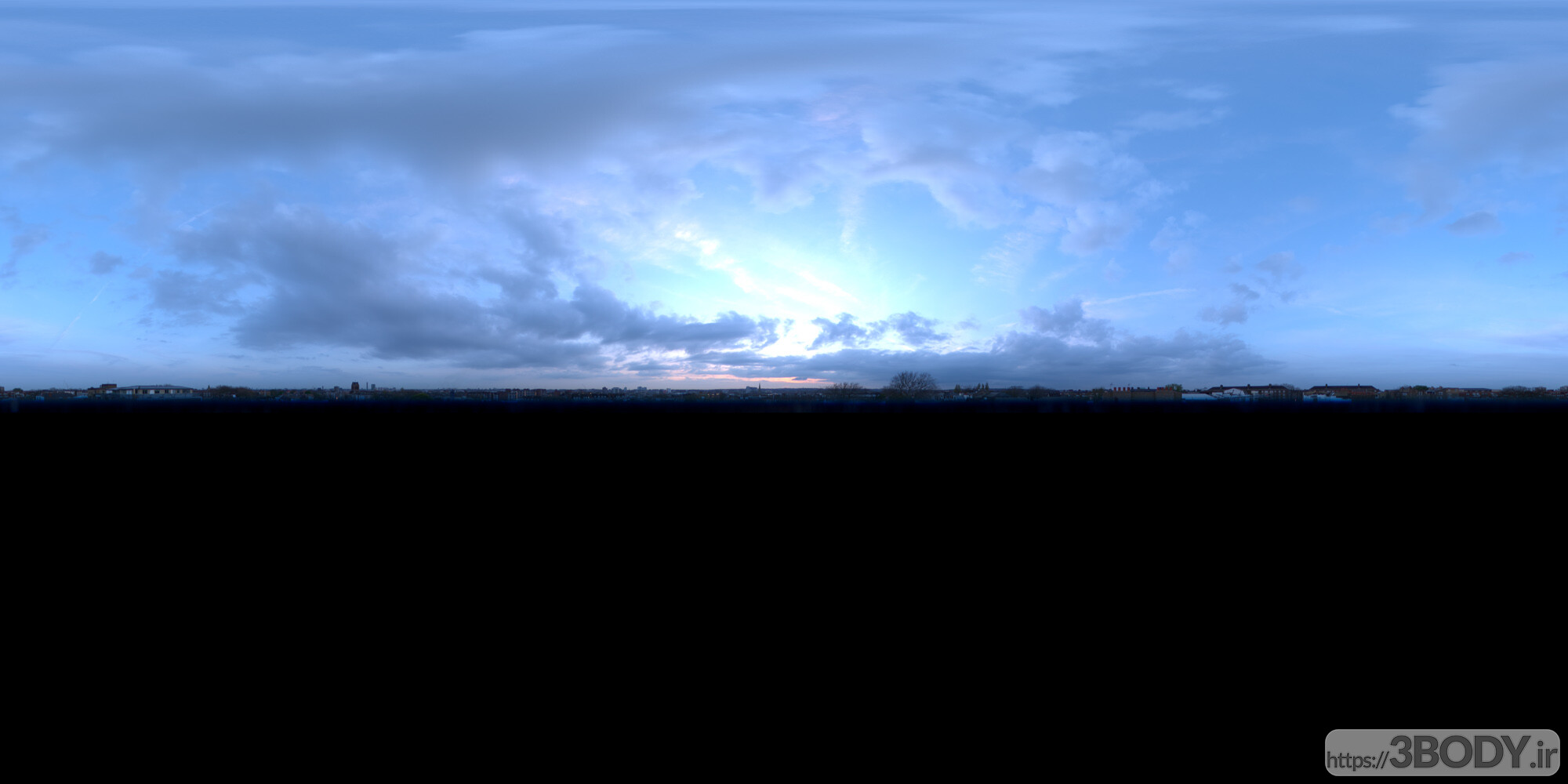 فایل hdri تکی آسمان ابری عکس 1