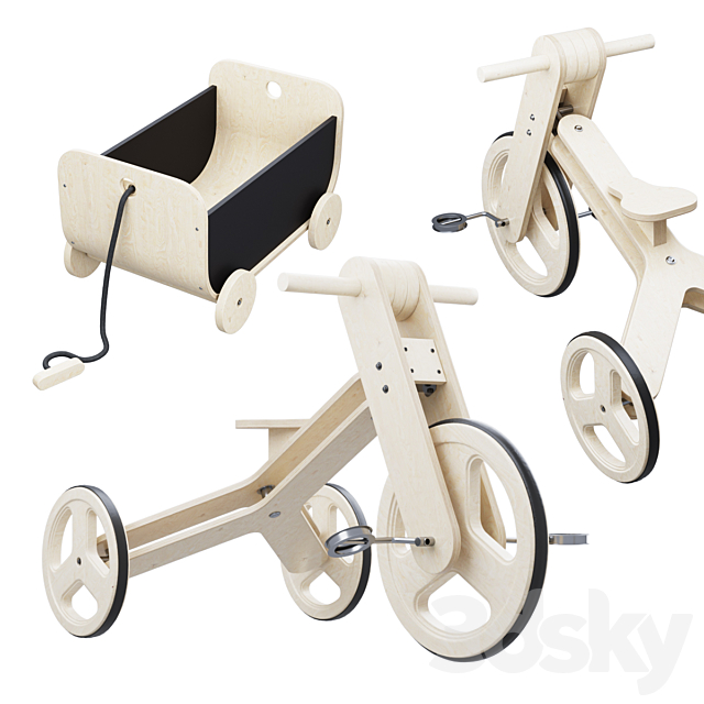مدل سه بعدی دوچرخه کودک عکس 1