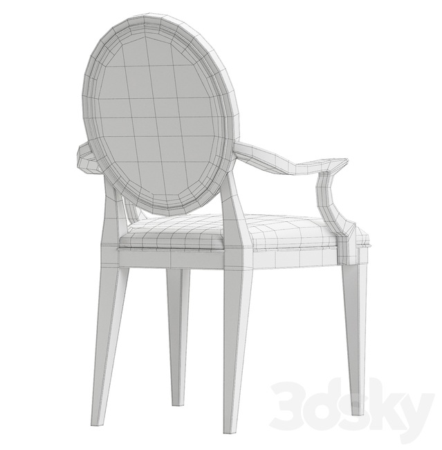 آبجکت سه بعدی صندلی کلاسیک عکس 6