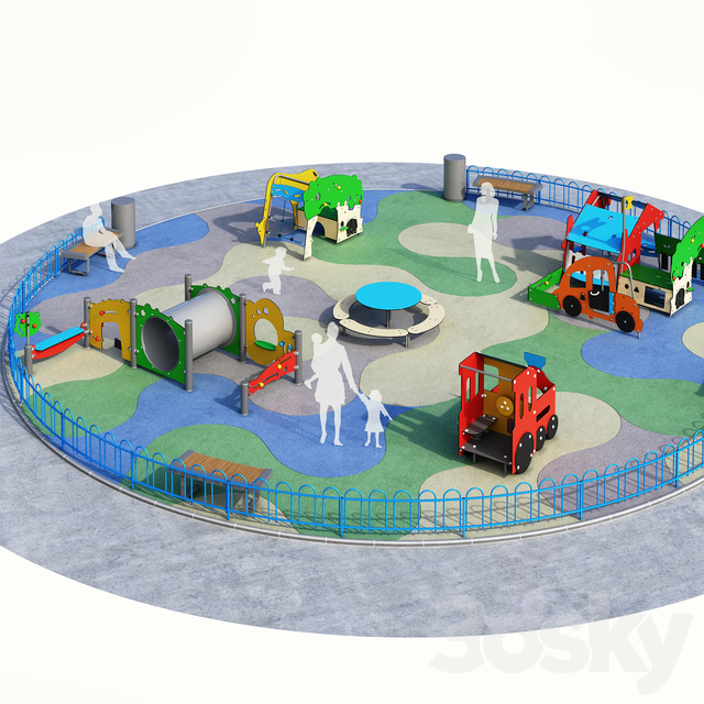 مدل سه بعدی پارک کودک عکس 5