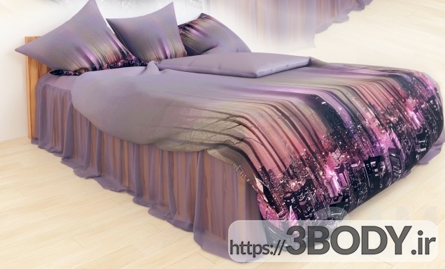 مدل  سه بعدی  تخت خواب عکس 2