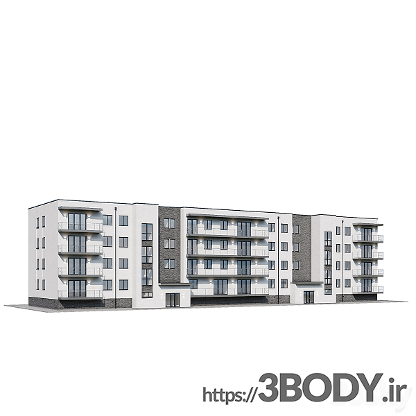 مدل سه بعدی خانه آپارتمانی عکس 5
