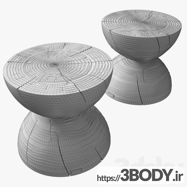 مدل سه بعدی  میز چوبی عکس 2