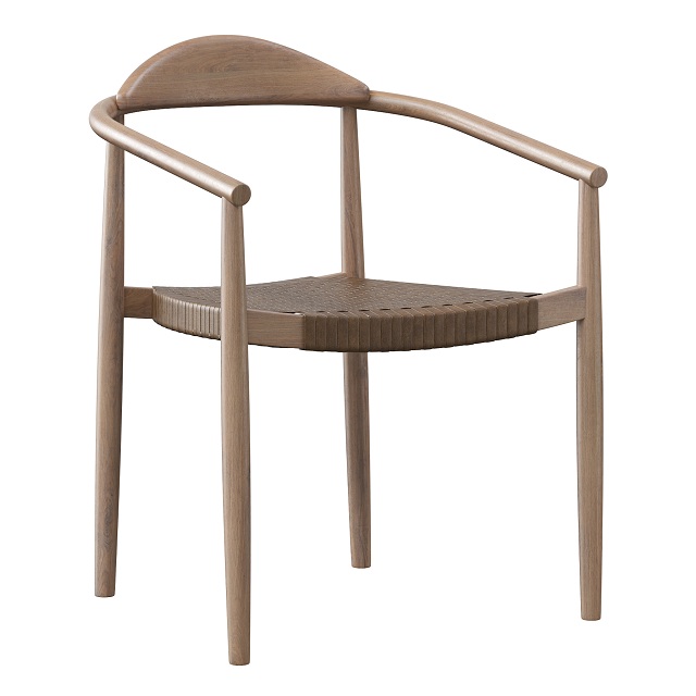 آبجکت سه بعدی صندلی چوبی عکس 1