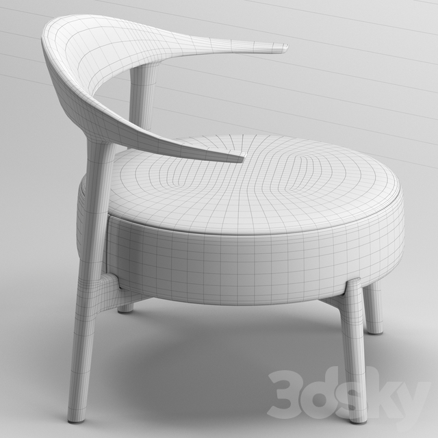 آبجکت سه بعدی صندلی راحتی عکس 3