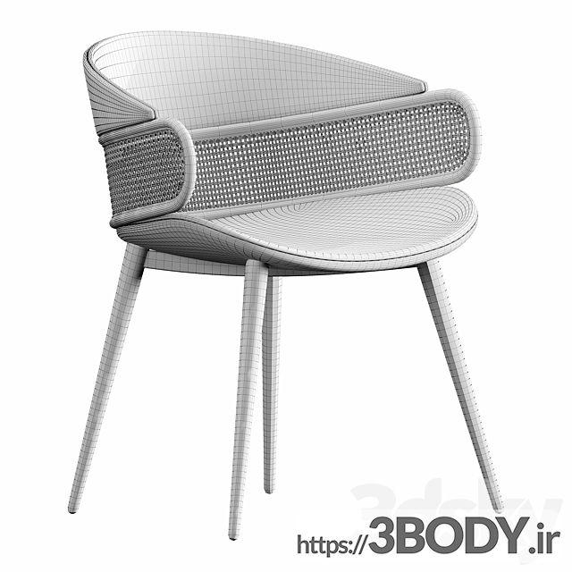 مدل سه بعدی صندلی مدرن عکس 3
