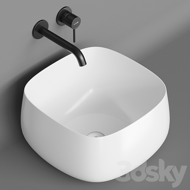 مدل سه بعدی روشویی حمام عکس 1