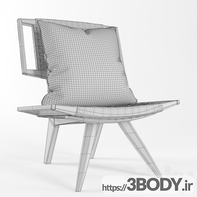 آبجکت سه بعدی  صندلی راحتی عکس 3