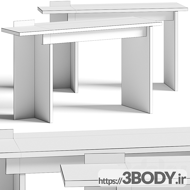 آبجکت سه بعدی میز کنسول مدرن عکس 2