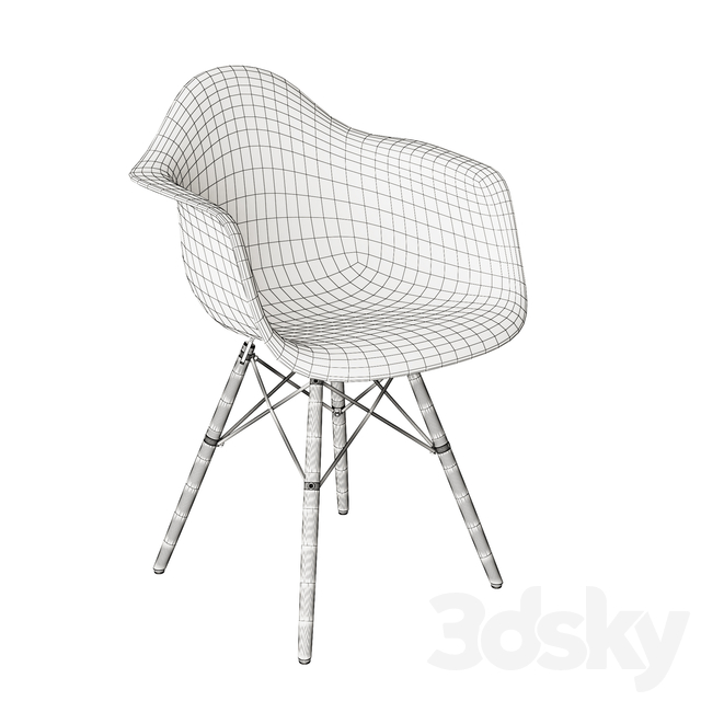 آبجکت سه بعدی صندلی پلاستیکی عکس 2