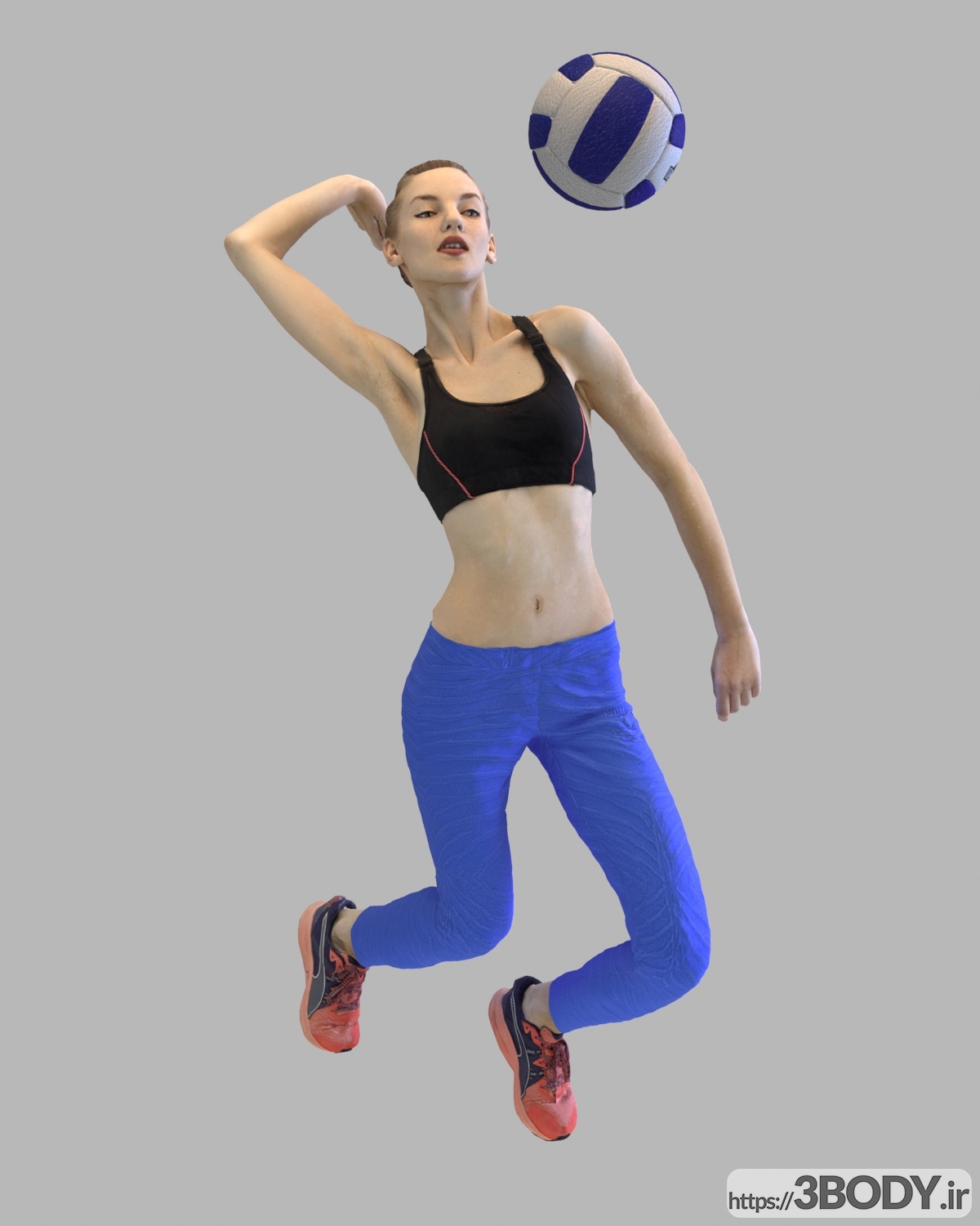 آبجکت سه بعدی دختر ورزشکار عکس 1