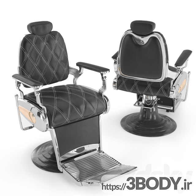 آبجکت سه بعدی صندلی آرایشگری عکس 1