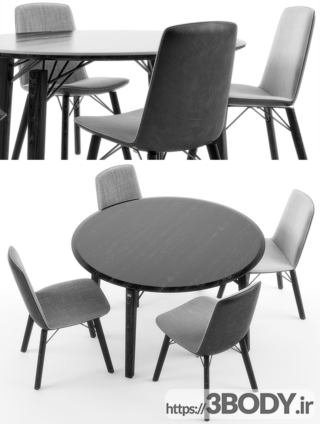 مدل سه بعدی  میز و صندلی عکس 1