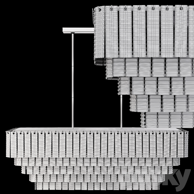 مدل سه بعدی لوستر سقفی عکس 2