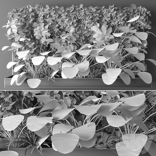 آبجکت سه بعدی گل و گیاه دیواری عکس 3