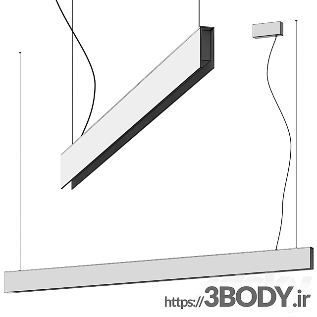 آبجکت سه بعدی لوستر عکس 2