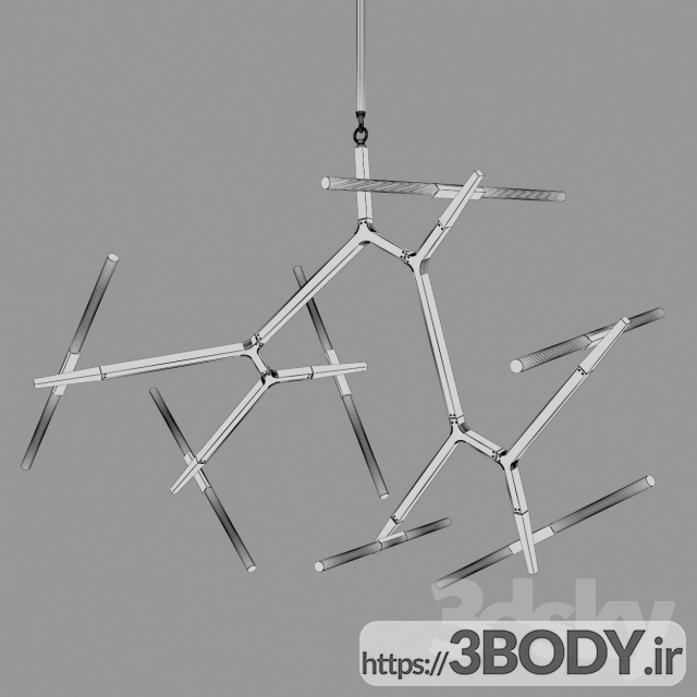 آبجکت ۳ بعدی  لوستر لامپ رول هیل اگنس عکس 3