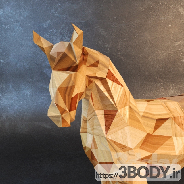 مدل سه بعدی تندیس اسب عکس 1