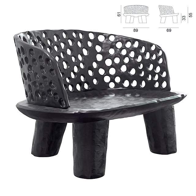 آبجکت سه بعدی صندلی سنگی عکس 1