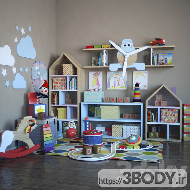 مدل سه بعدی اتاق کودک ست مخصوص کودکان 39 عکس 1
