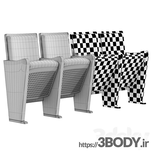 آبجکت سه بعدی صندلی سالن عکس 5