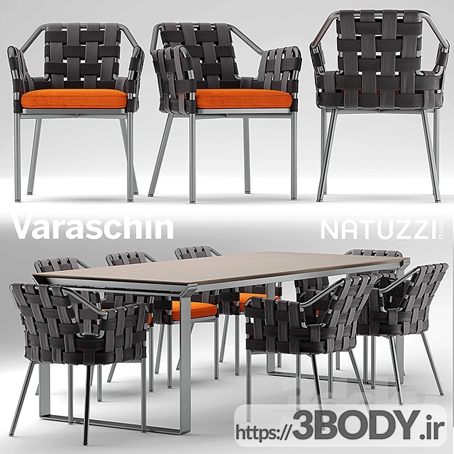 مدل سه بعدی   میز و صندلی واراسچین عکس 1