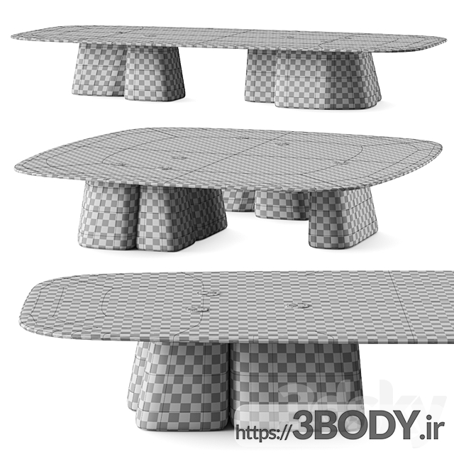 آبجکت سه بعدی میز کافه عکس 4