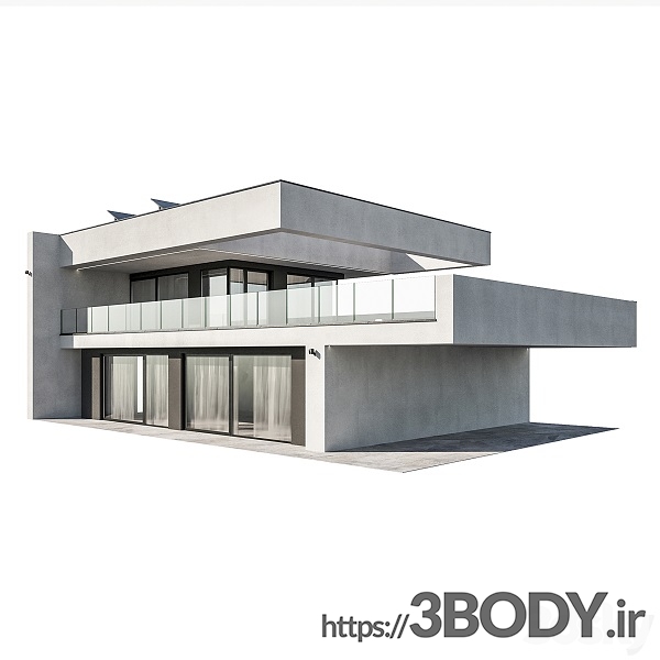 مدل سه بعدی خانه مدرن عکس 3