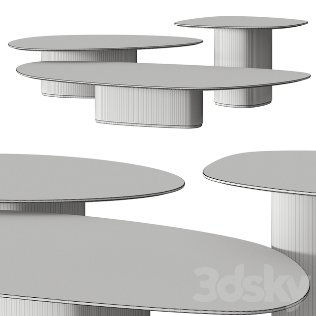 آبجکت سه بعدی میز های قهوه عکس 2