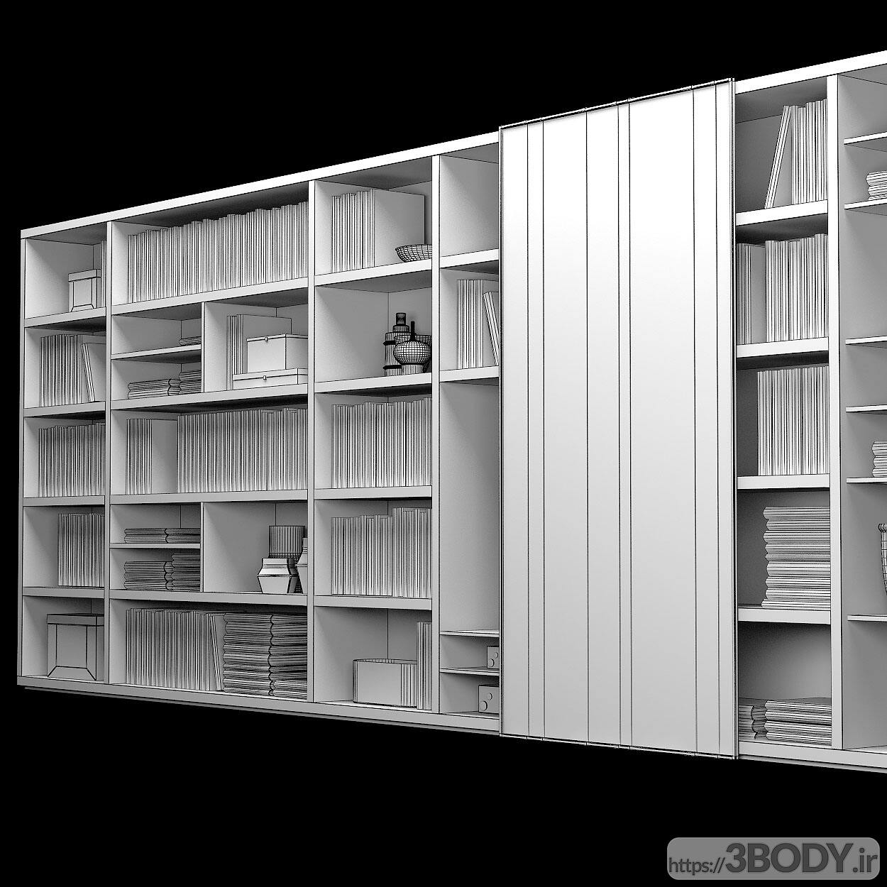 مدل سه بعدی کتابخانه خانگی عکس 4