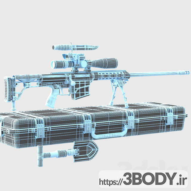 مدل سه بعدی تفنگ اسنایپر عکس 3